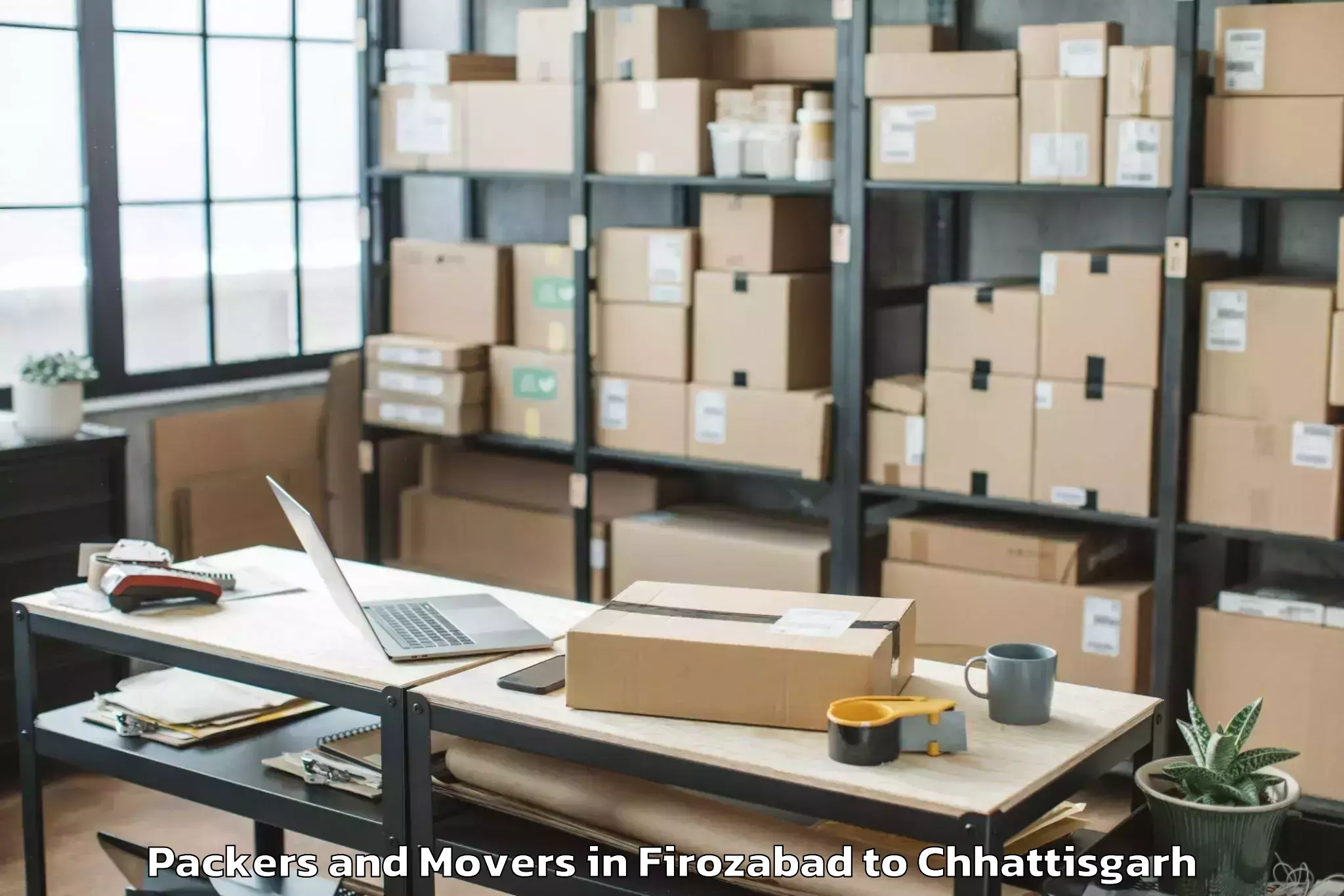 Affordable Firozabad to Bhatapara Packers And Movers